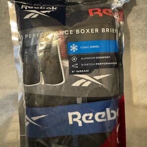 Reebok Men's Boxer Briefs - Black, Blue, and Red size S